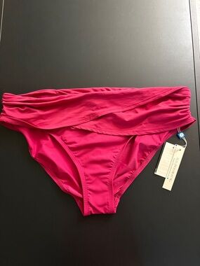 Bleu Rod Beattie Bright Pink Fold-Over Bikini Bottoms